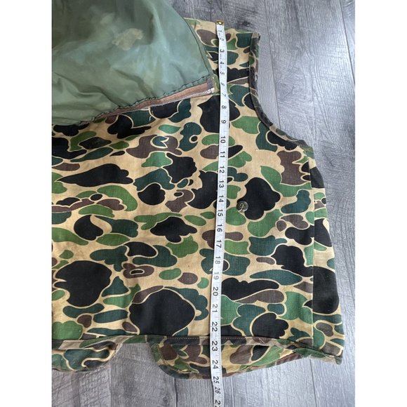 SAFTBAK Camo Vest Mens L Hunting with Game Pouch Shell Pockets Fishing Vintage - Picture 9 of 11